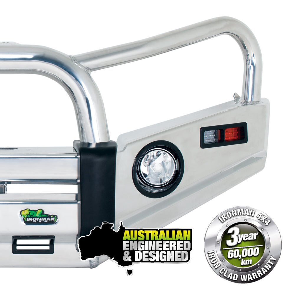 Ironman Polished Alloy Bull Bar for Toyota Hilux N80 18 to 20 – Melton 4WD