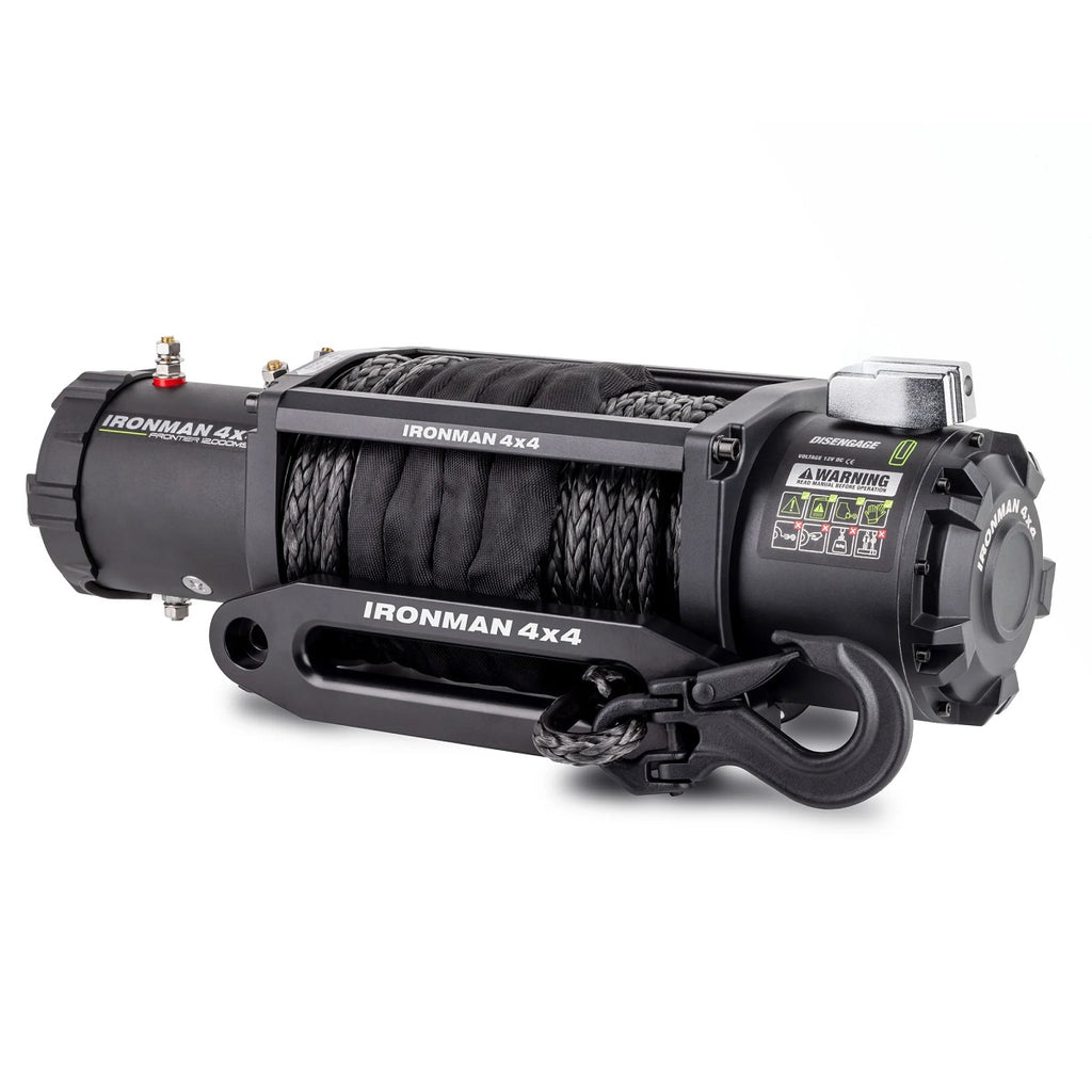 Ironman Frontier Winch 12000lbs with SYNTHETIC ROPE