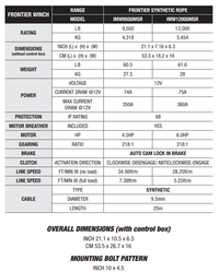 Ironman Frontier Winch 12000lbs with SYNTHETIC ROPE