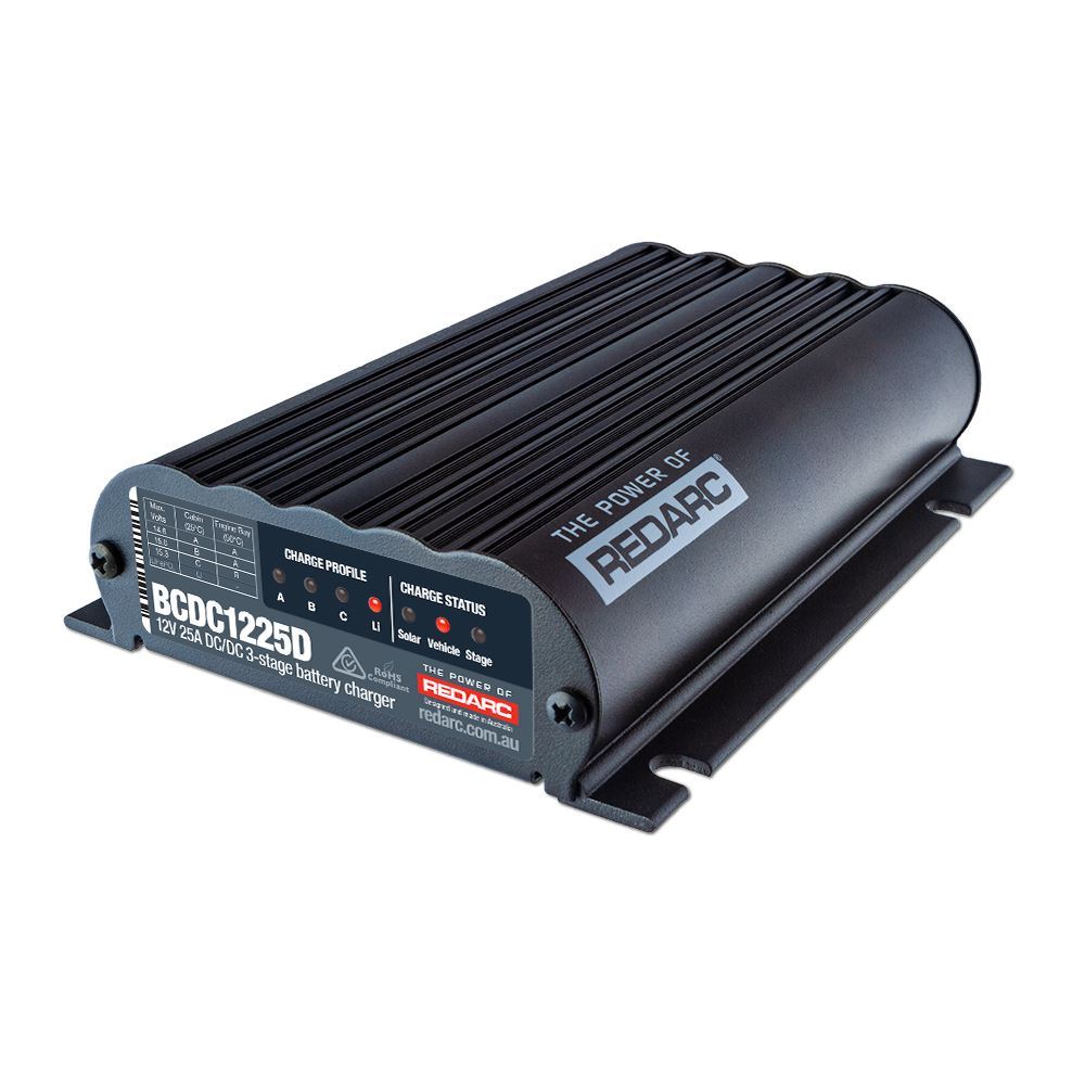 Redarc BCDC1225D Dual Input 25A Under bonnet DC Battery Charger