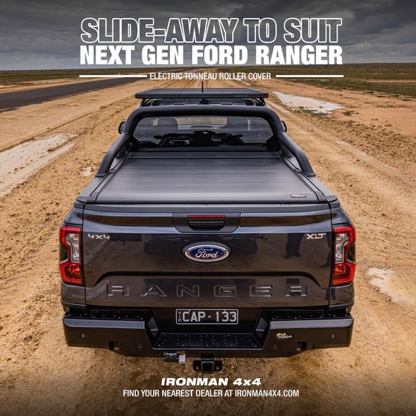 Ironman Slide Away Roll Up Hard Tonneau Cover for Ford Next Gen Ranger