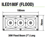 Ironman Modular Light bar Flood Beam 180mm